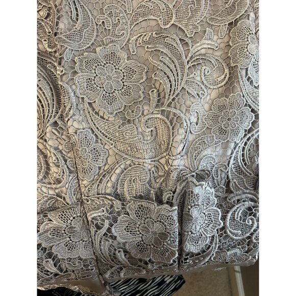 Adrianna Papell Dress 10 Pewter Light Lilac/Gray W Bra Wedding Party Cruise - Picture 8 of 10